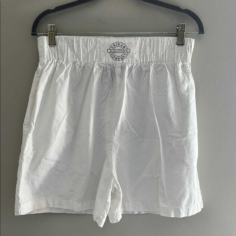 *Vintage* Erika & Company 100% Cotton High Rise Shorts in White, Sz M